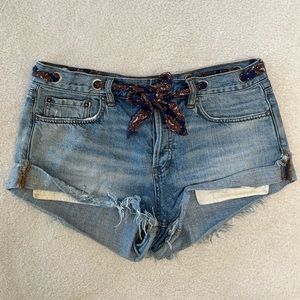 Free People Bandana Belt Shorts